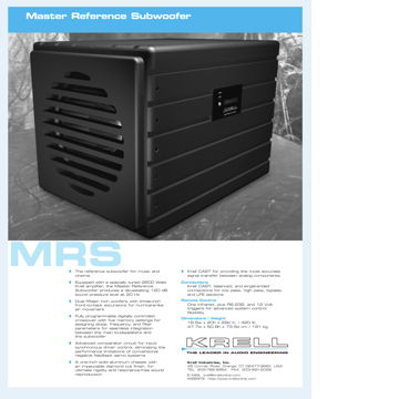Krell MRS Master Reference Subwoofer