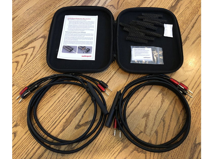 AudioQuest Rocket 88 Bi-Wire Speaker Cables /8 Feet/Silver Banana Connectors/72v DBS