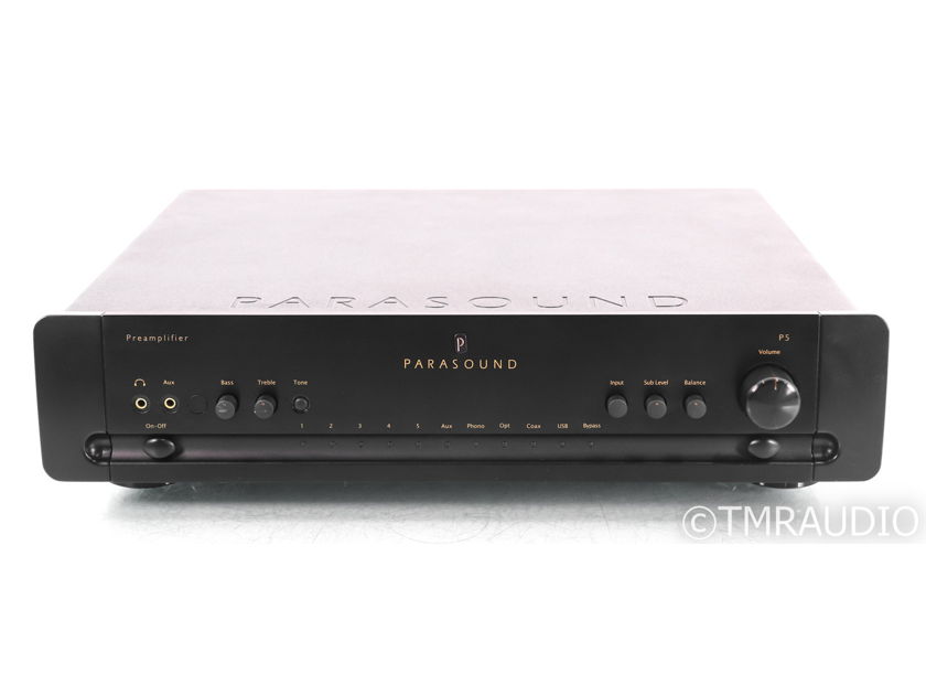 Parasound Halo P5 Stereo Preamplifier; MM / MC Phono; Remote; Black (44308)