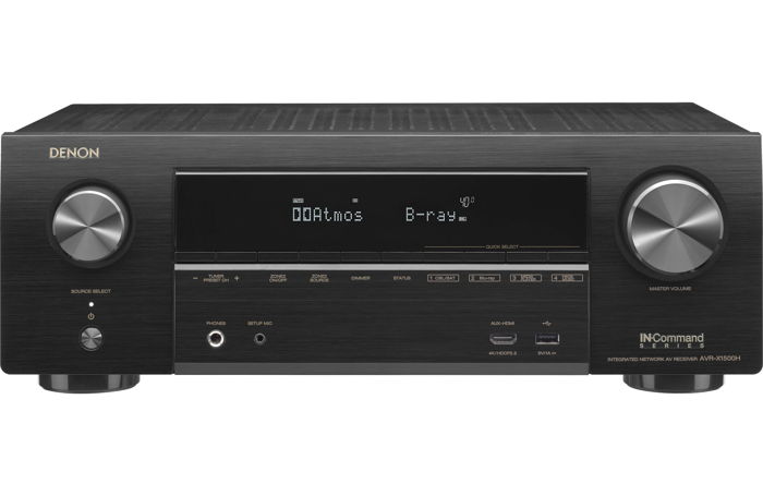 Denon AVR-X1500H 7.2-CHANNEL HOME THEATER RECEIVER with...