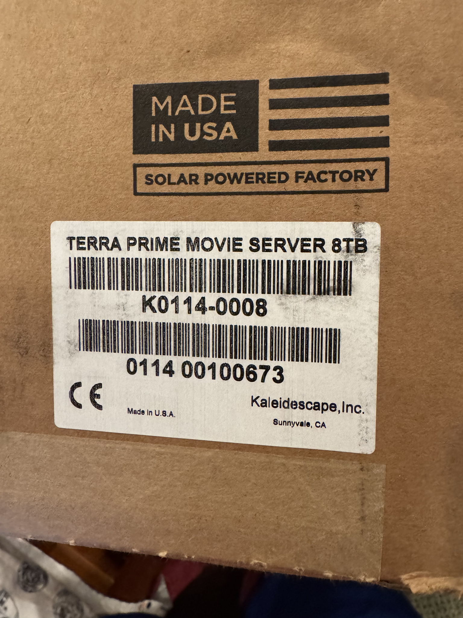 Kaleidescape Terra Prime  8 TB Hard drive, Strato V, ma... 5