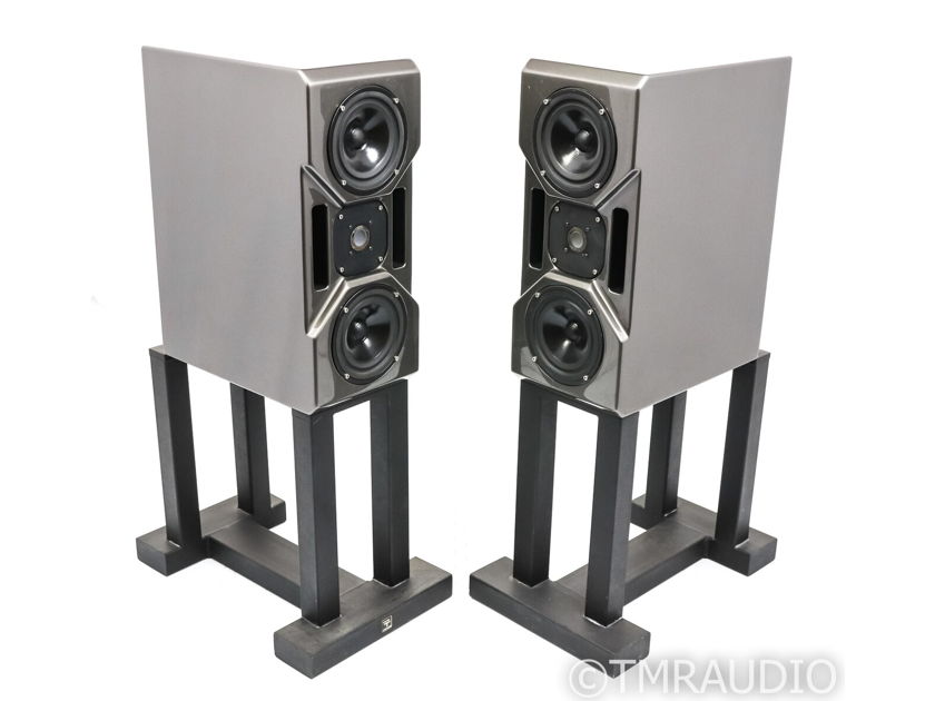 Wilson Audio Cub Series 2 Bookshelf Speakers; Gloss Grey Pair; Sound Anchor Stands (27905)