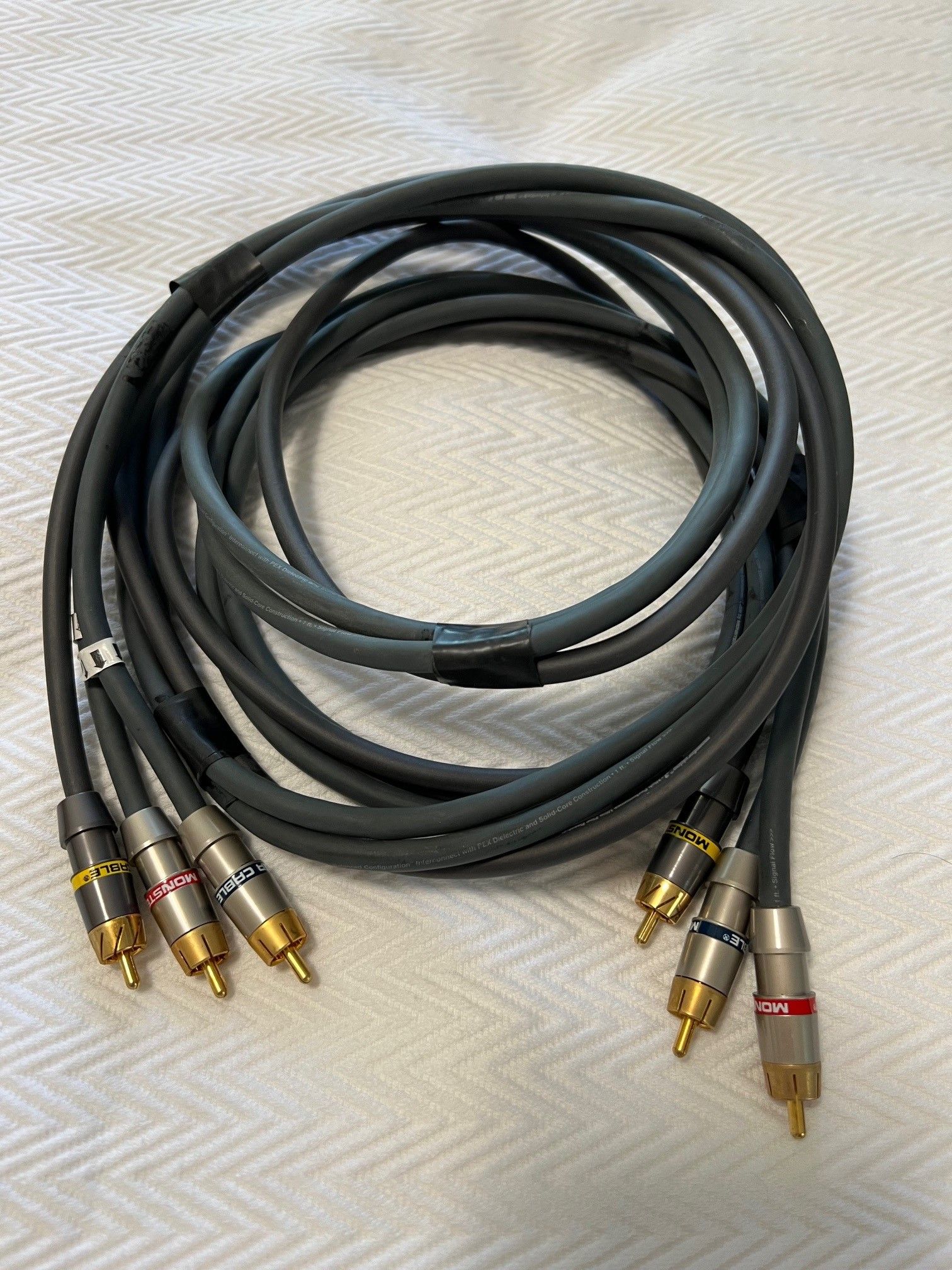 5 MONSTER 24K GOLD High Performance RCA COMPONENT CABLE... 3