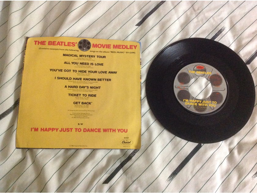 The Beatles  - Movie Medley 45 Single With Picture Sleeve Vinyl NM