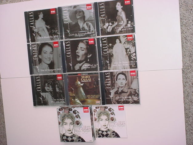 EMI Classics Maria Callas large cd lot 8 live cd's plus...