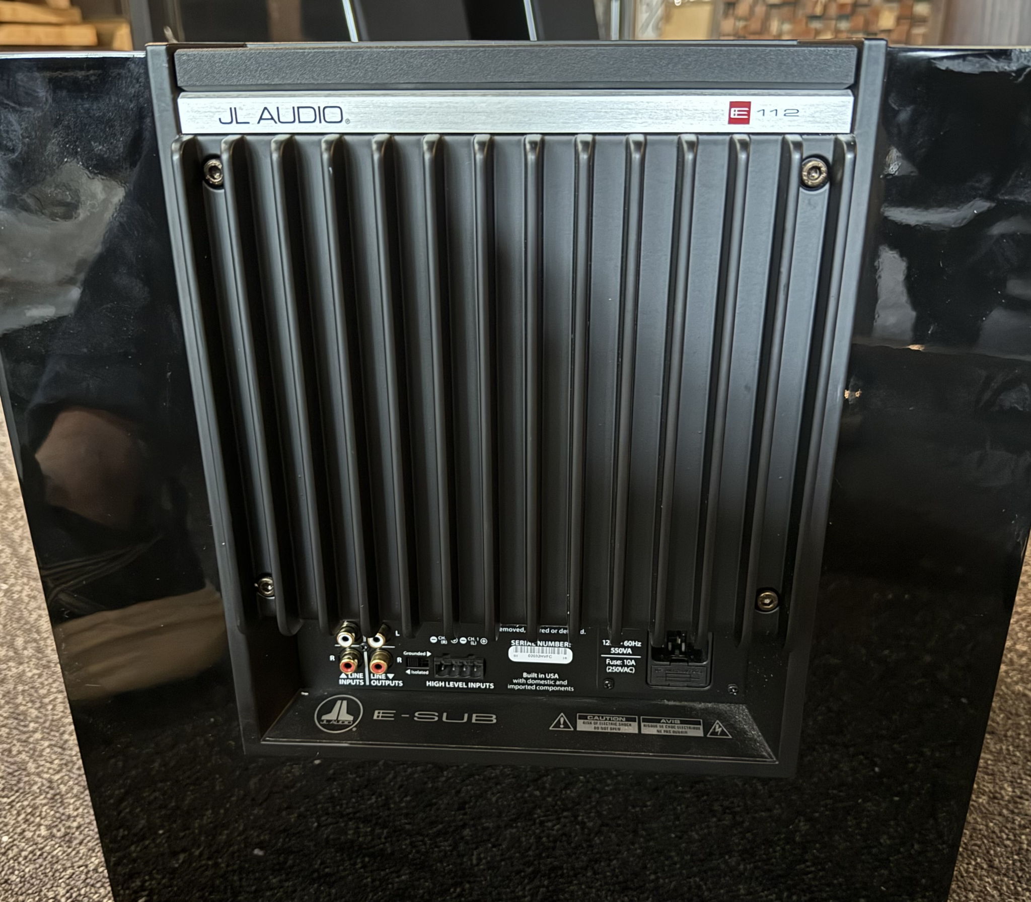 JL Audio e112-Gloss Black option, 12" Powerful Sub Woofer 6
