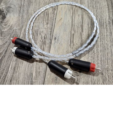 New RS Cables 0.5m Pair Solid Silver Interconnects wit...