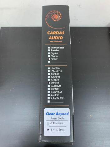 Cardas Audio Clear Beyond Power Cord 2m Schuko Plug New!!