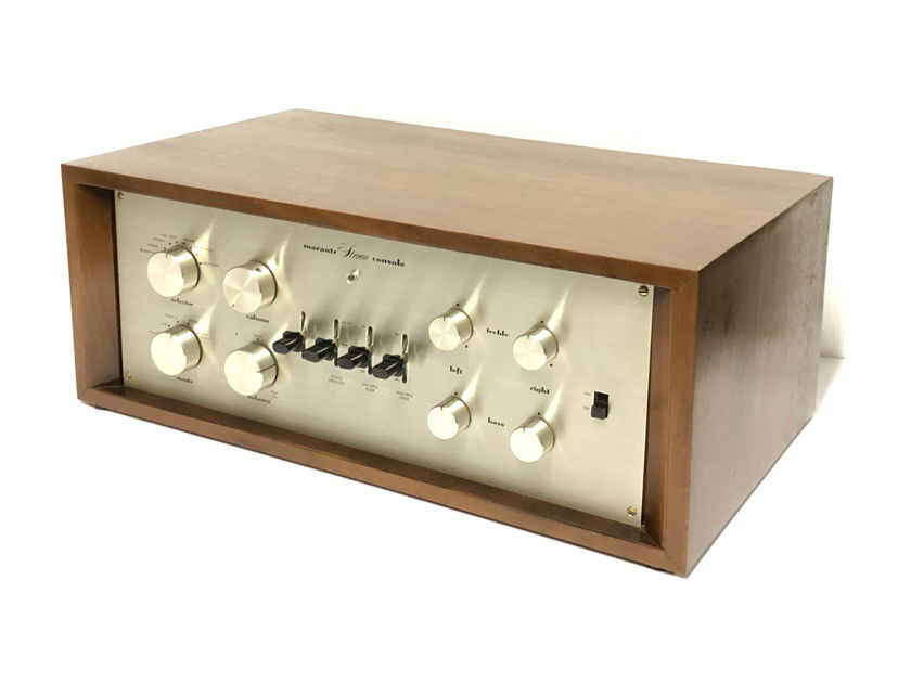 Marantz 7 7C Stereo Tube Preamplifier Pre Amp w/ Wood Case & Telefunken RCA GE Tubes