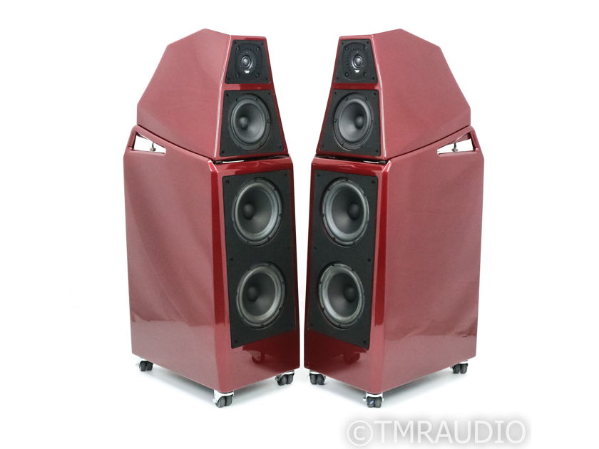 Wilson Audio Sasha DAW Floorstanding Speakers; IsoAcoustics; Crimson Satin Pair (42993)