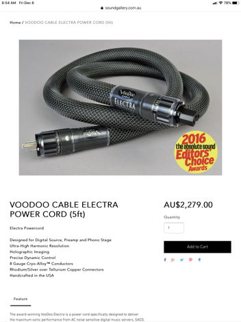VooDoo Cable  Electra