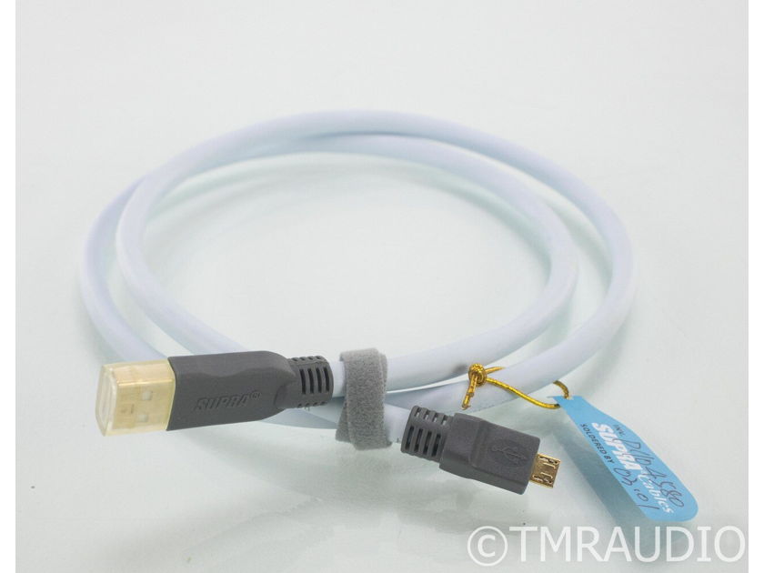 Supra Cables USB 2.0 A to Micro B USB Cable; Single 1m Digital Interconnect (18712)
