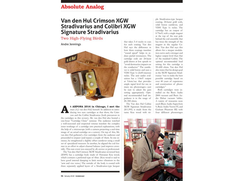 van den Hul Colibri XGW Master Signature Stradivarius  - latest version