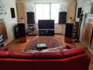 Listening room with ATC SCM100's on the short wall