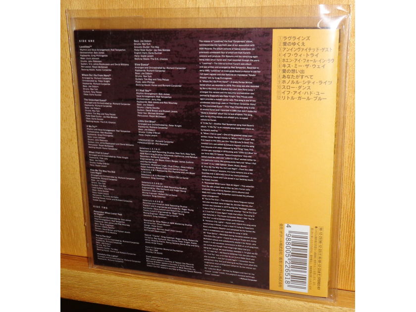 Carpenters Lovelines (Mini LP CD)