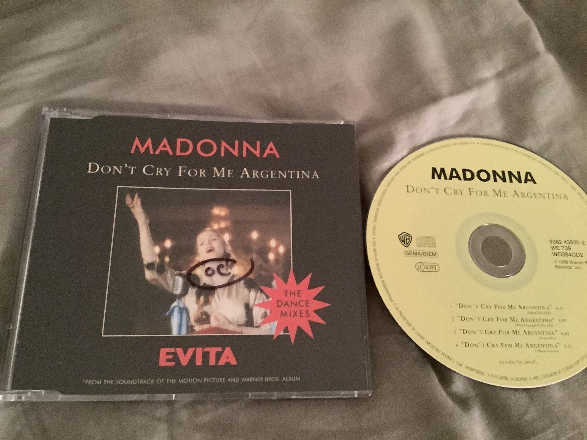 Madonna Import CD EP Don’t Cry For Me Argentina Four Ve...