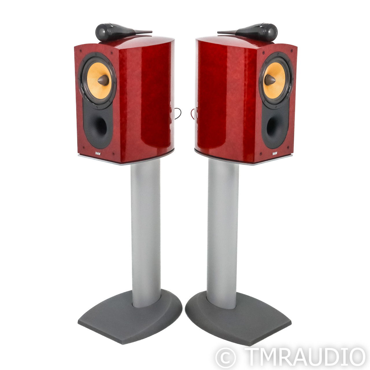 B&W Signature 805 Bookshelf Speakers; Red Birdseye P (5... 3