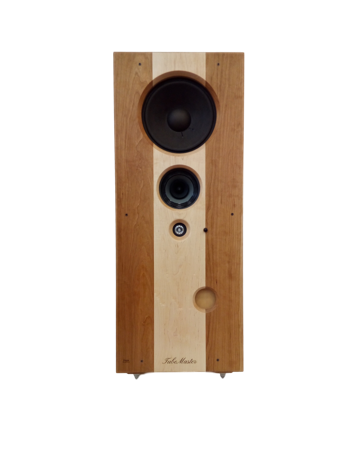 Solid tone-wood baffle in American cherry and American maple