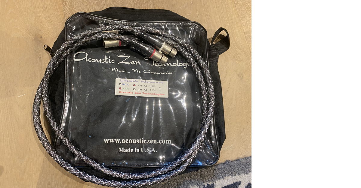 Acoustic Zen Absolute Zero Crystal Silver  For Sale | Audiogon