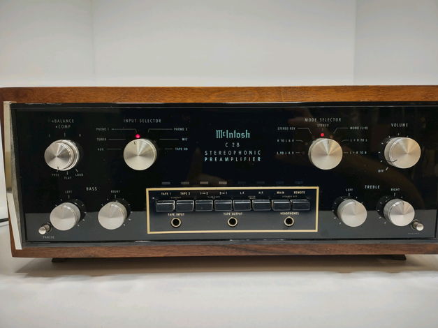 McIntosh C-28 Pre Amplifier with Wood Cabinet
