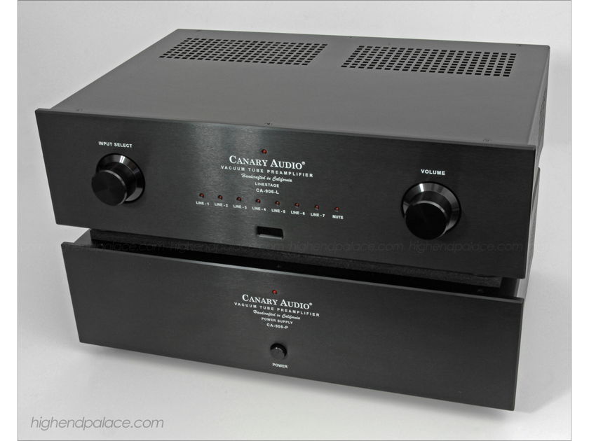 Canary Audio CA-906 Reference dual chassis reference tube preamp just $2950 at HIGH-END PALACE