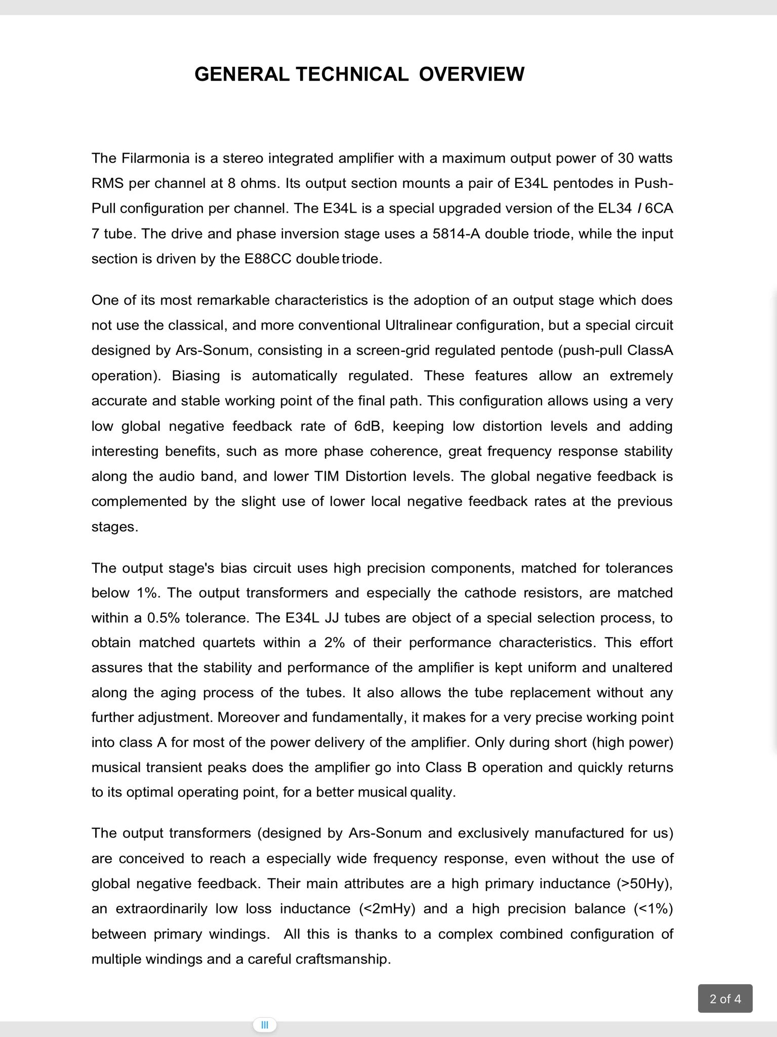 Ars-Sonum Filarmonia XP Universum Series Class A EL34 T... 8