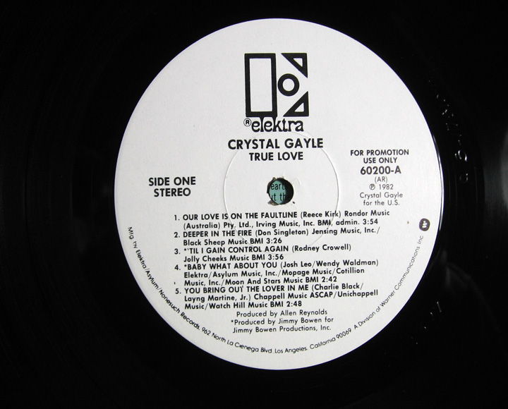 Crystal Gayle - True Love 1982 PROMO EX+ ORIGINAL VINYL... 6