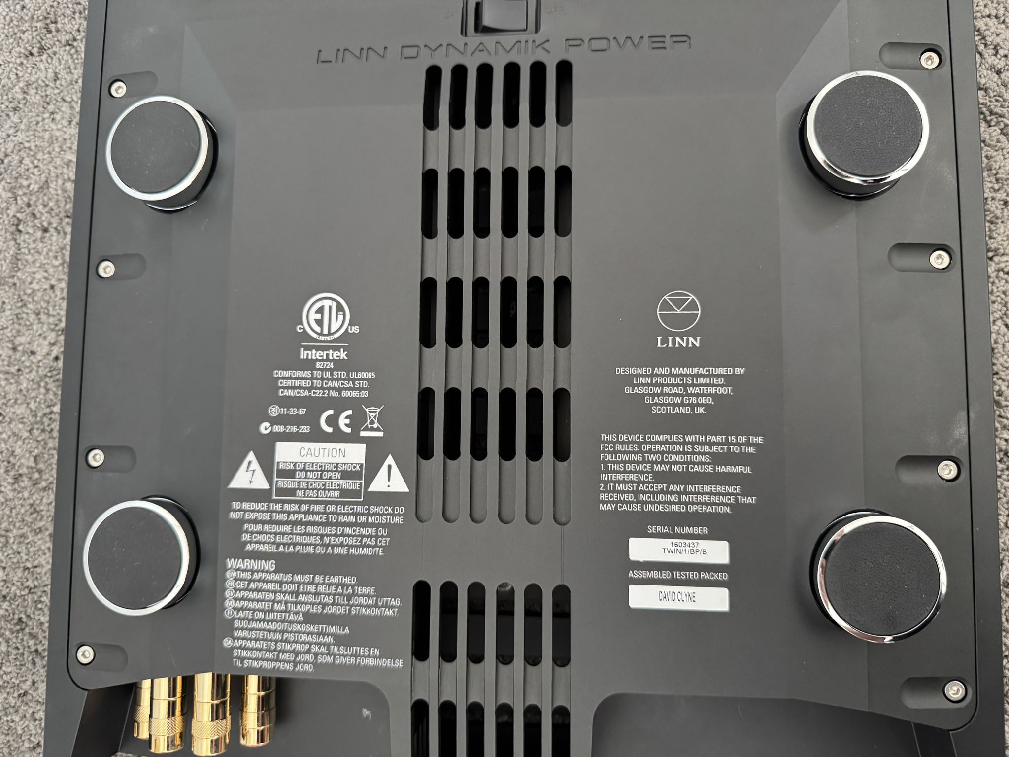 Linn Klimax 500 Twin power amplifier in black from 2023 7