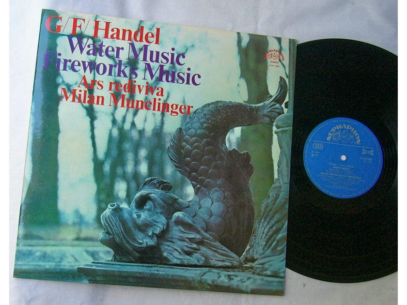 HANDEL LP--WATER - MUSIC / FIREWORKS-- Munclinger--MEGA RARE 1974 album on Supraphon label