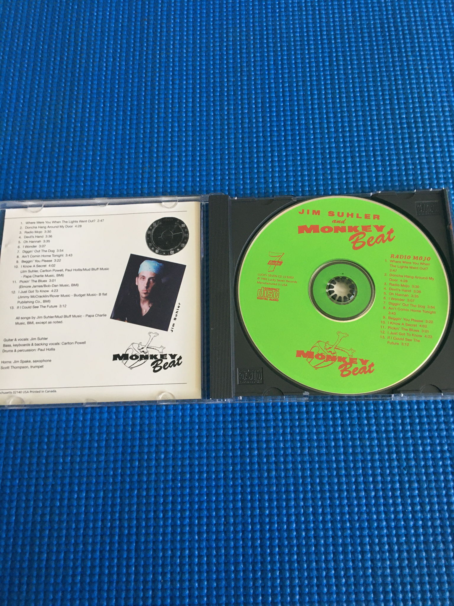 Jim Suhler and Monkey beat Radio mojo cd 1993 lucky 7 lbl 3