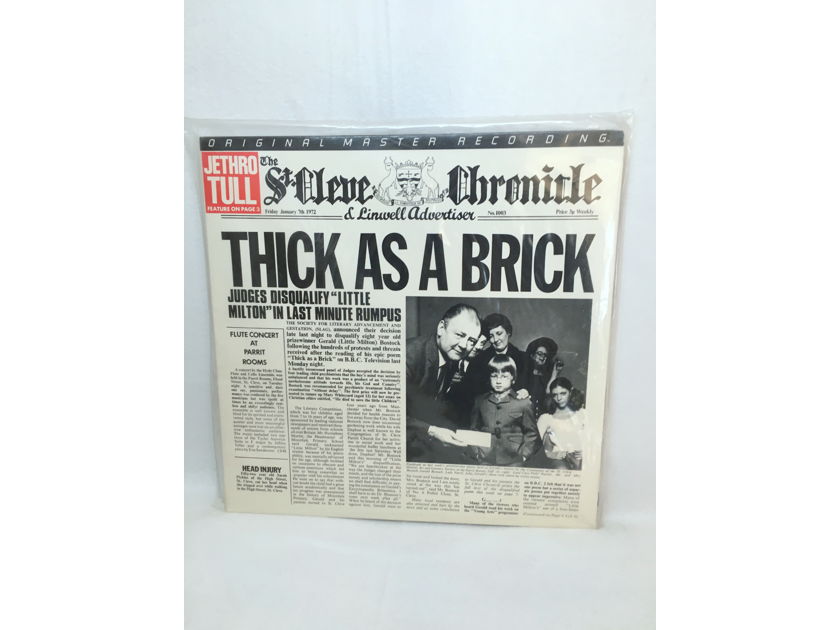 RARE SEALED AUDIOPHILE  MFSL 1-187  Jethro Tull "Thick As A Brick"  $145