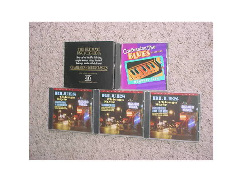 CD lot of 5 cd's 1 is double cd - Blues Chicago style & gold collection ultimate encyclopedia American blues classics plus 1 more