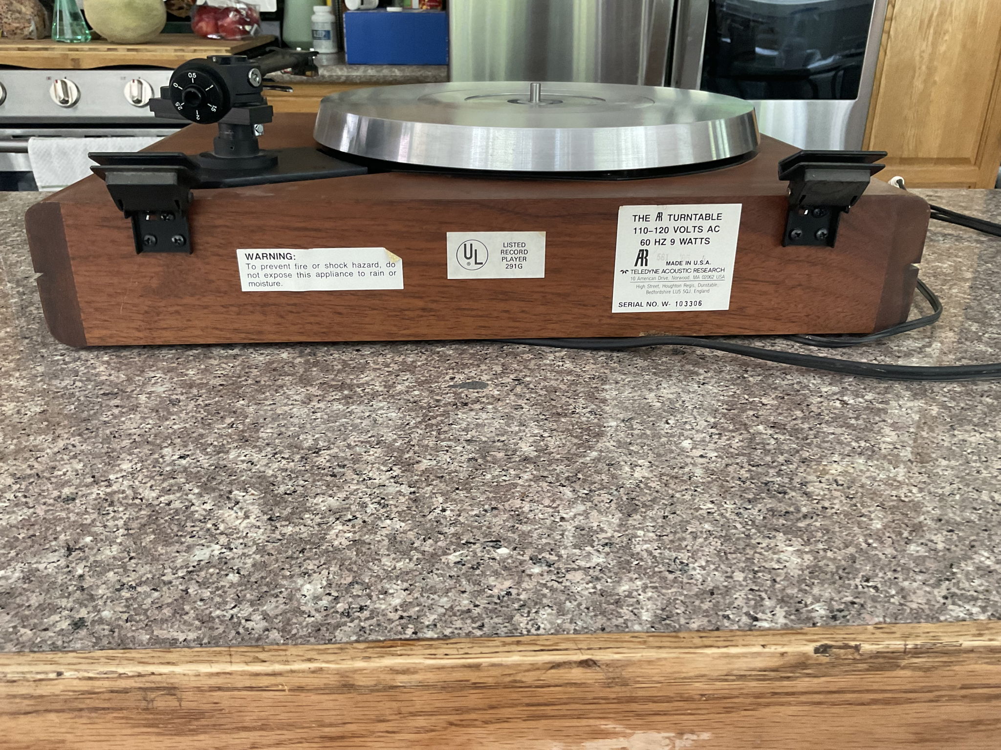 Acoustic Research The AR Turntable 8