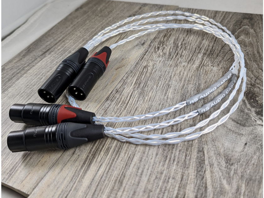 New RS Audio Cables Solid Silver Balanced XLR 1.5m Pair Interconnects