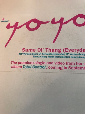 Vinyl Record Yo Yo Same Ol Thang Vinyl Record Yo Yo Sam...