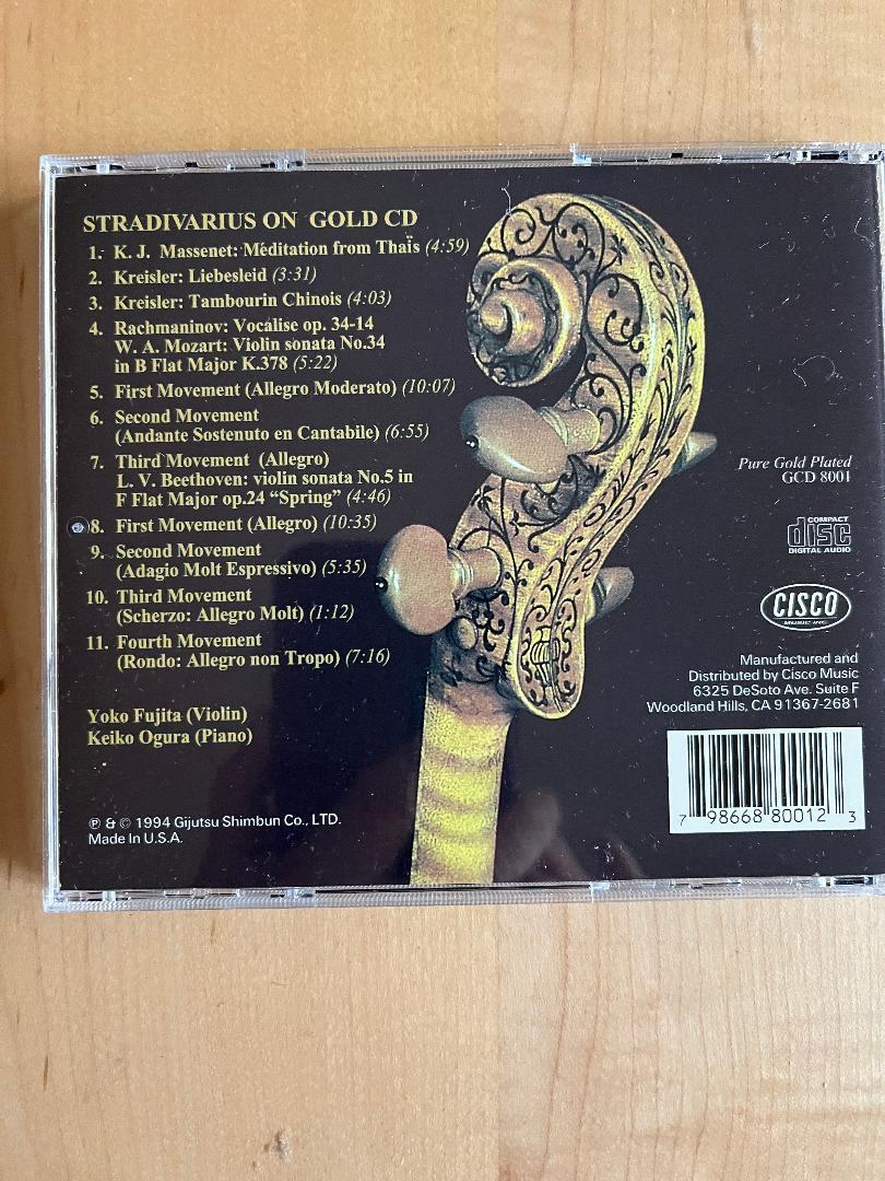 Yoko Fujita & Keiko Ogura STRADIVARIUS ON GOLD CD 3