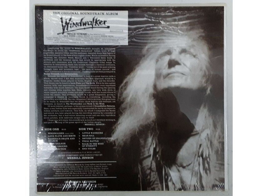 Merrill Jenson  Windwalker (The Original Soundtrack Album) MINT / SEALED 1981 Vinyl LP Cerberus Records CST 0202
