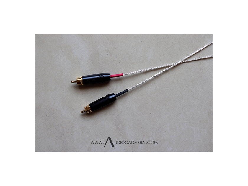 Audiocadabra Ultimus4™ Solid-Silver SuperClear™ RCA Cords (21 AWG Design)