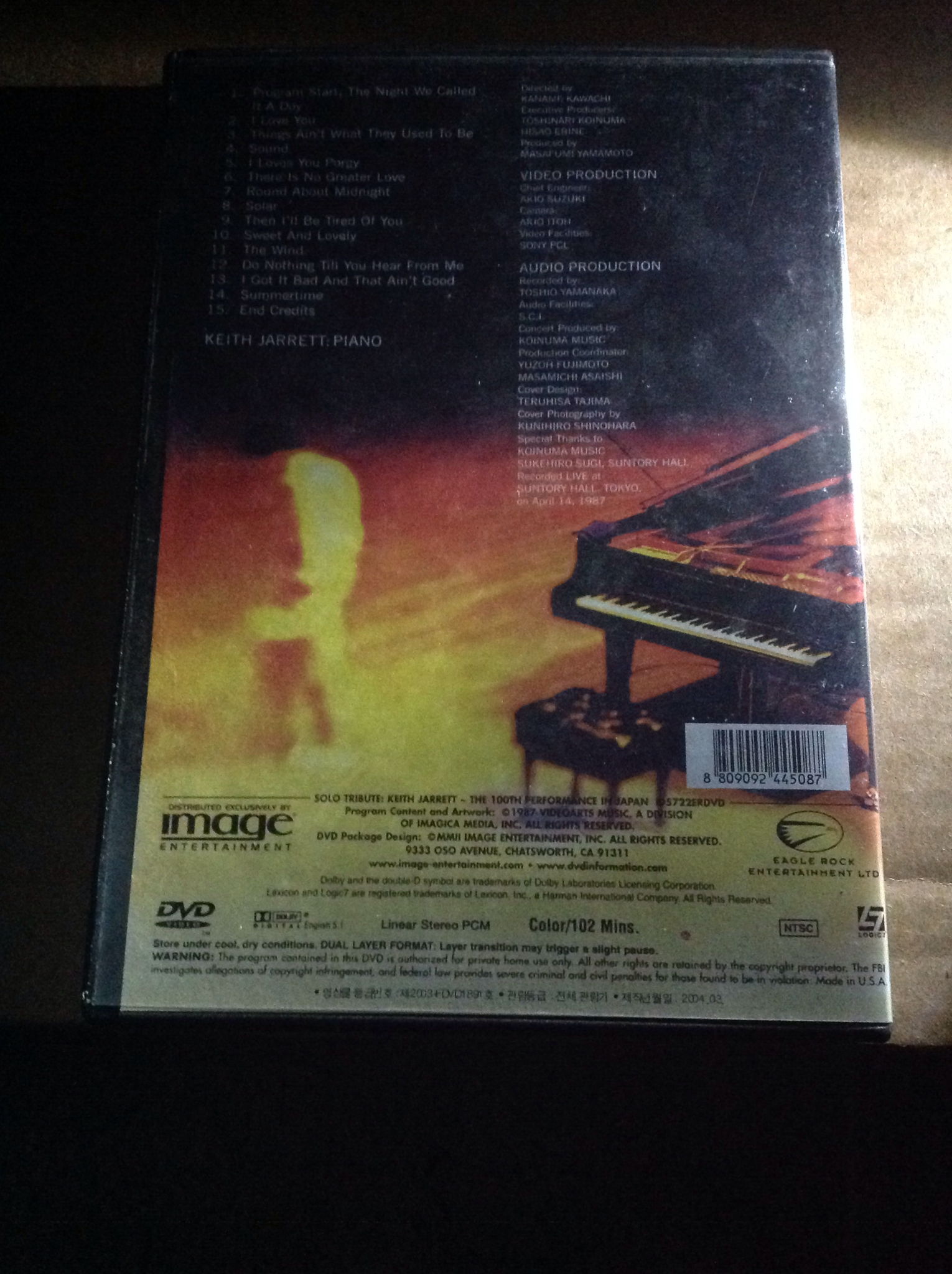 ★【JAZZ DVD】KEITH JARRETT Solo tribute Amazon.com: Keith Jarrett - Solo Tribute: The 100th