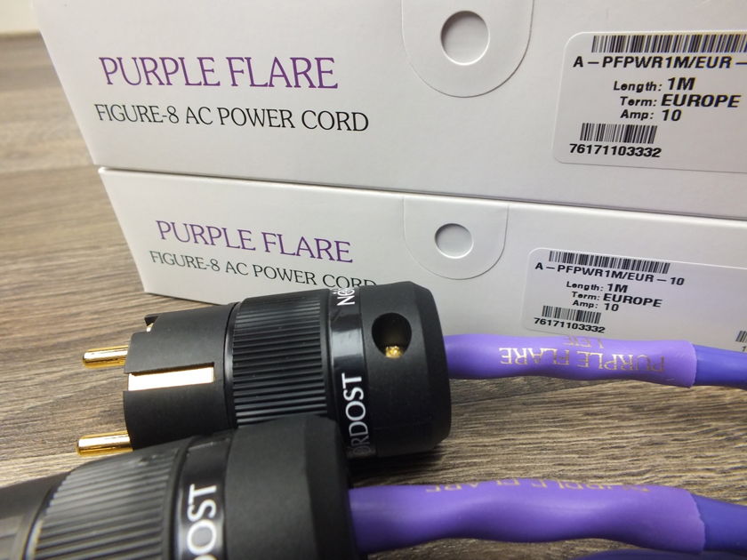 Nordost Purple Flare Figure-8 power cable 1,0 metre BRAND NEW (2 ava