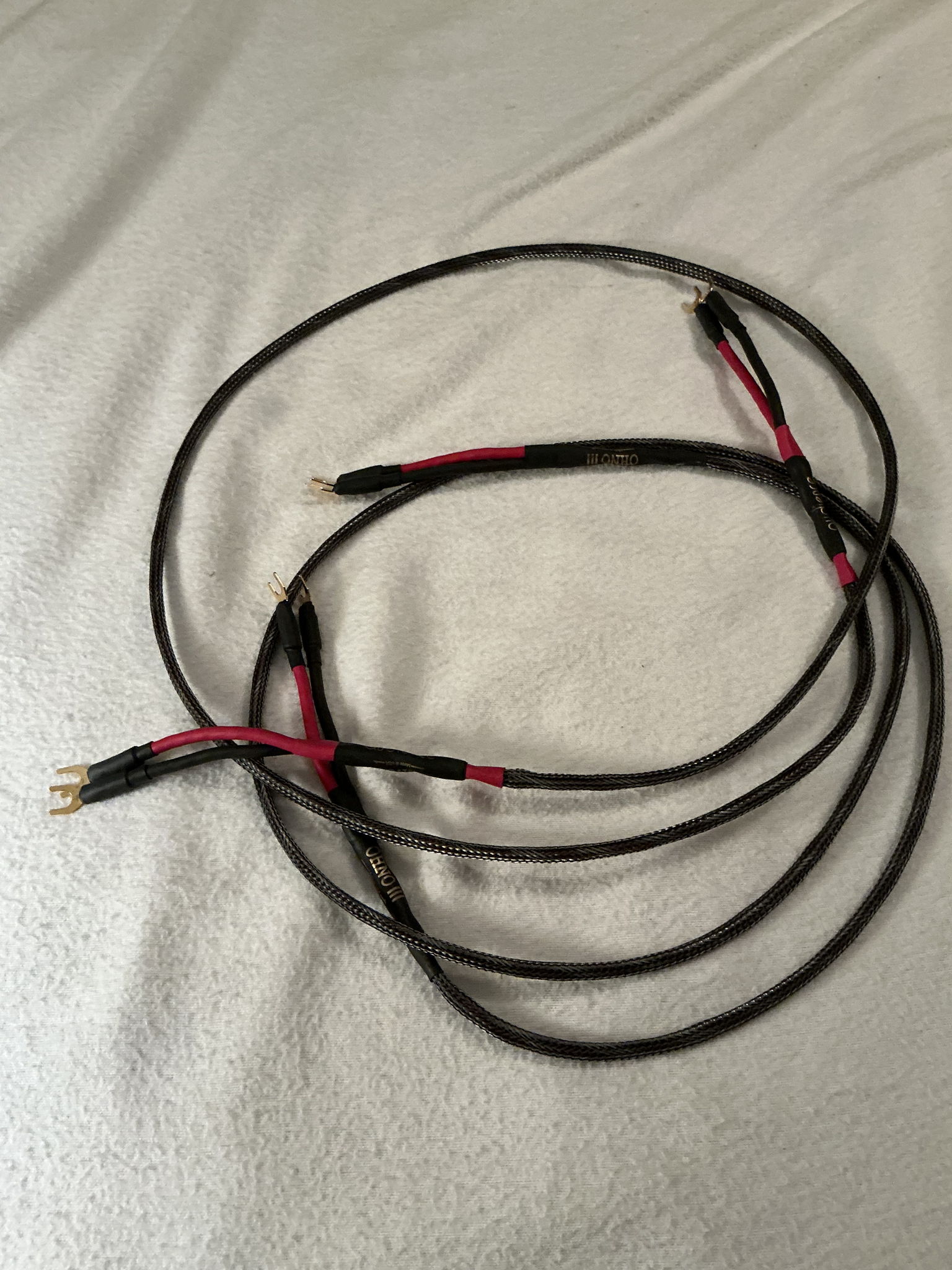 Audience Ohno III Speaker Cables, 2M, Spade to Spade