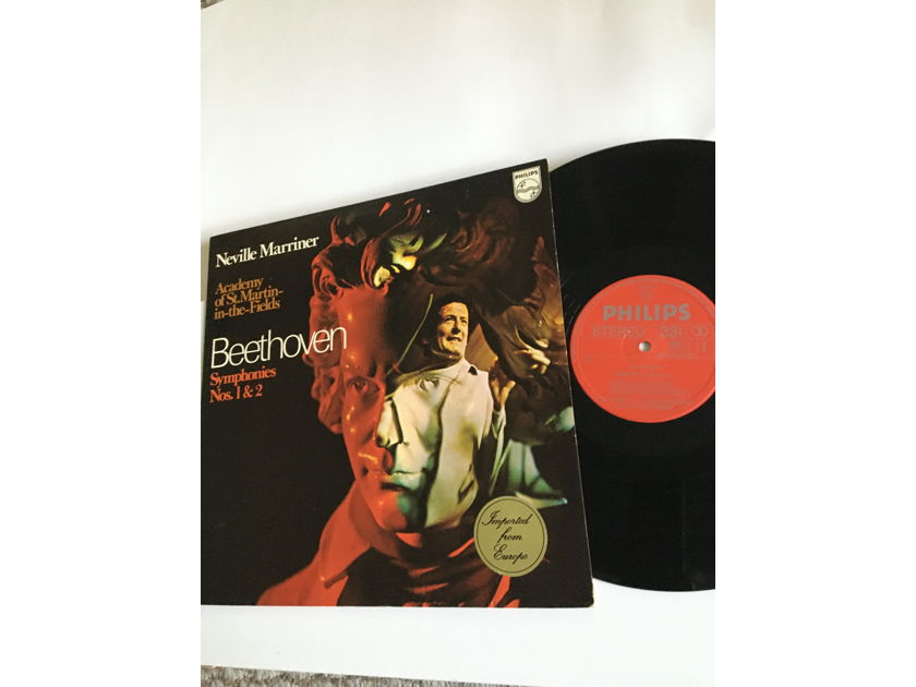 Philips 6500 113 Holland Lp Record Neville Marriner  Beethoven symphonies no’s 1 & 2 st Martin 1971