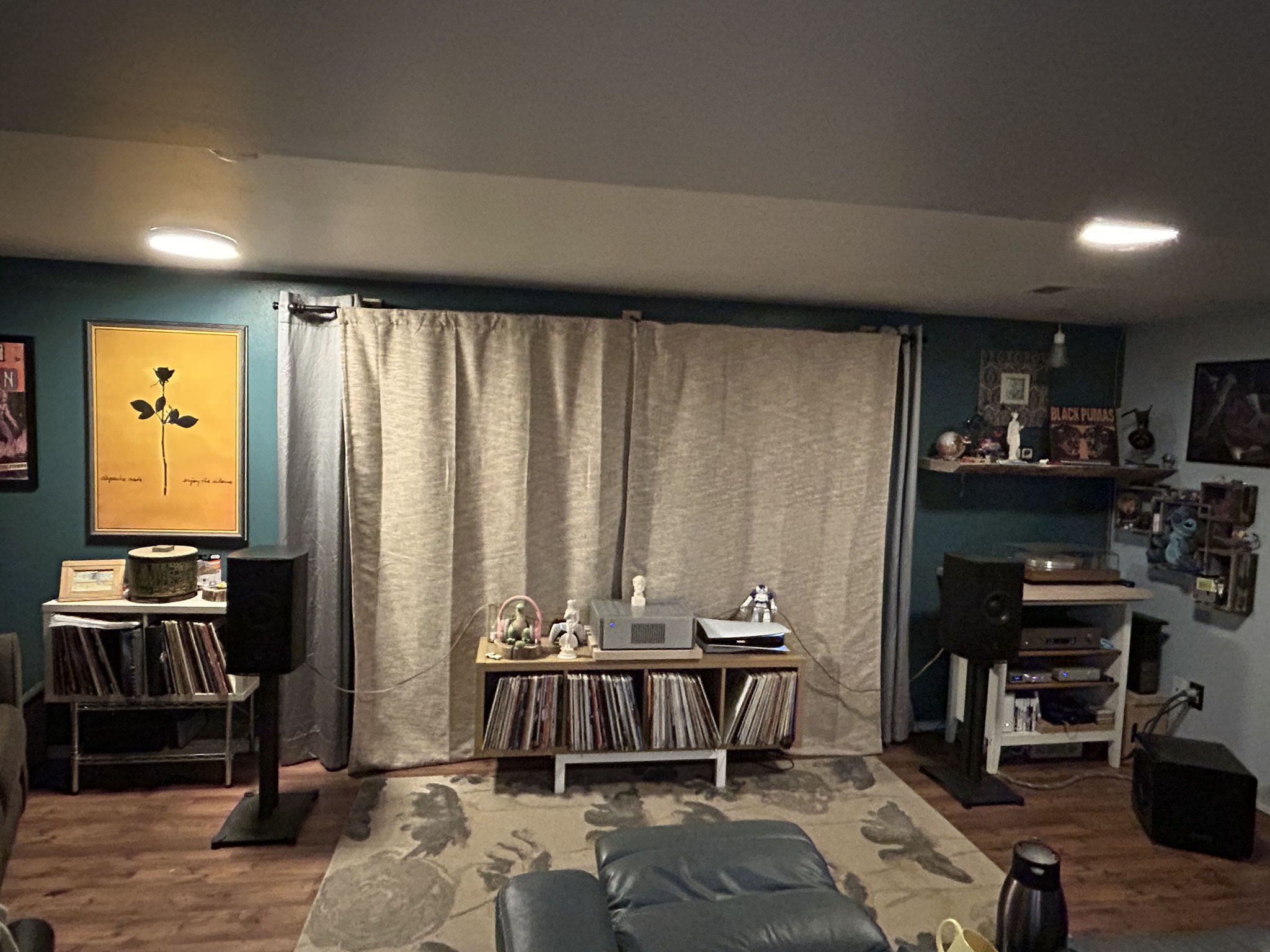 From listening position 