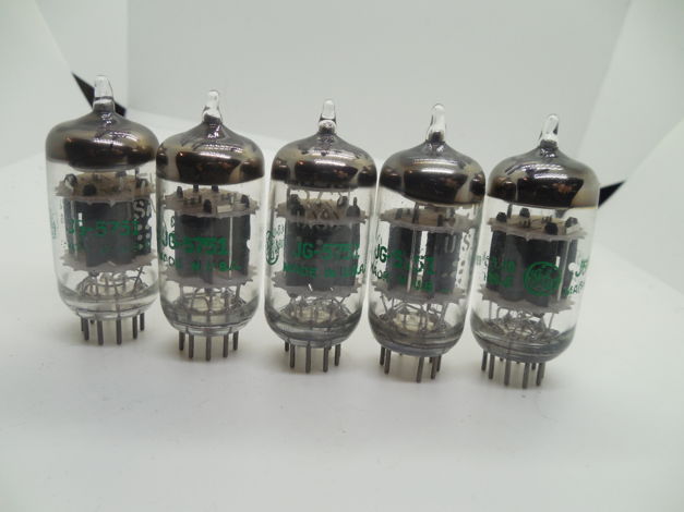 5 nice general electric 5751 / 12ax7 tubes
