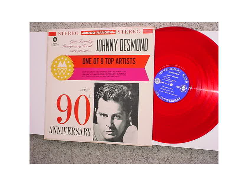 Johnny Desmond lp record on red vinyl Montgomery Ward 90th Anniversary