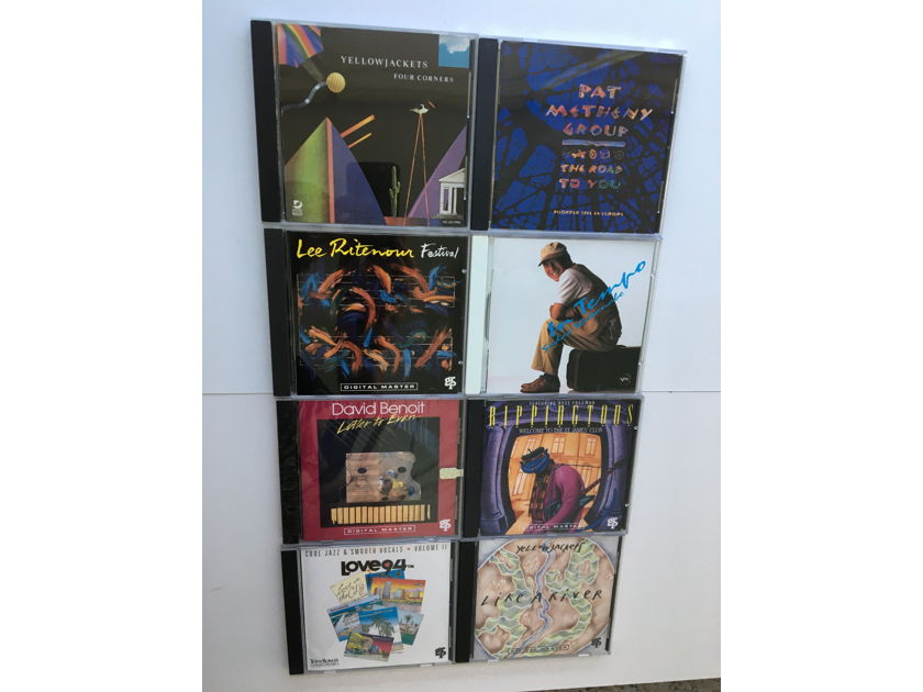 Jazz cd lot of 8 cds watanabe Metheny Benoit  Yellowjackets Rippingtons Ritenour Love 94 GRP