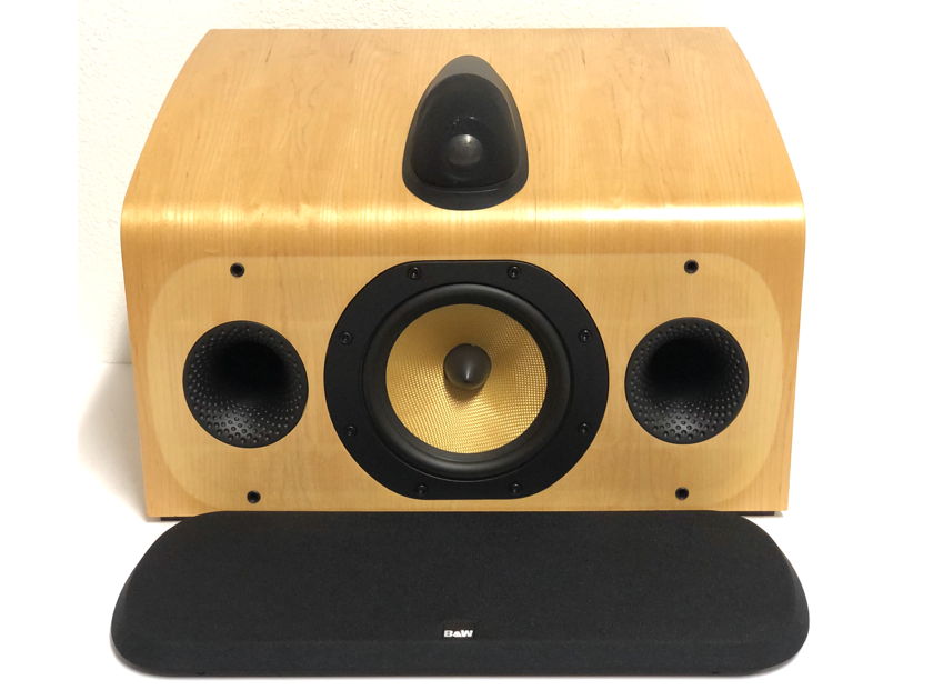 B&W Bowers and Wilkins HTM 7 2-Way Center Channel Home Theater Speaker MAPLE FINISH