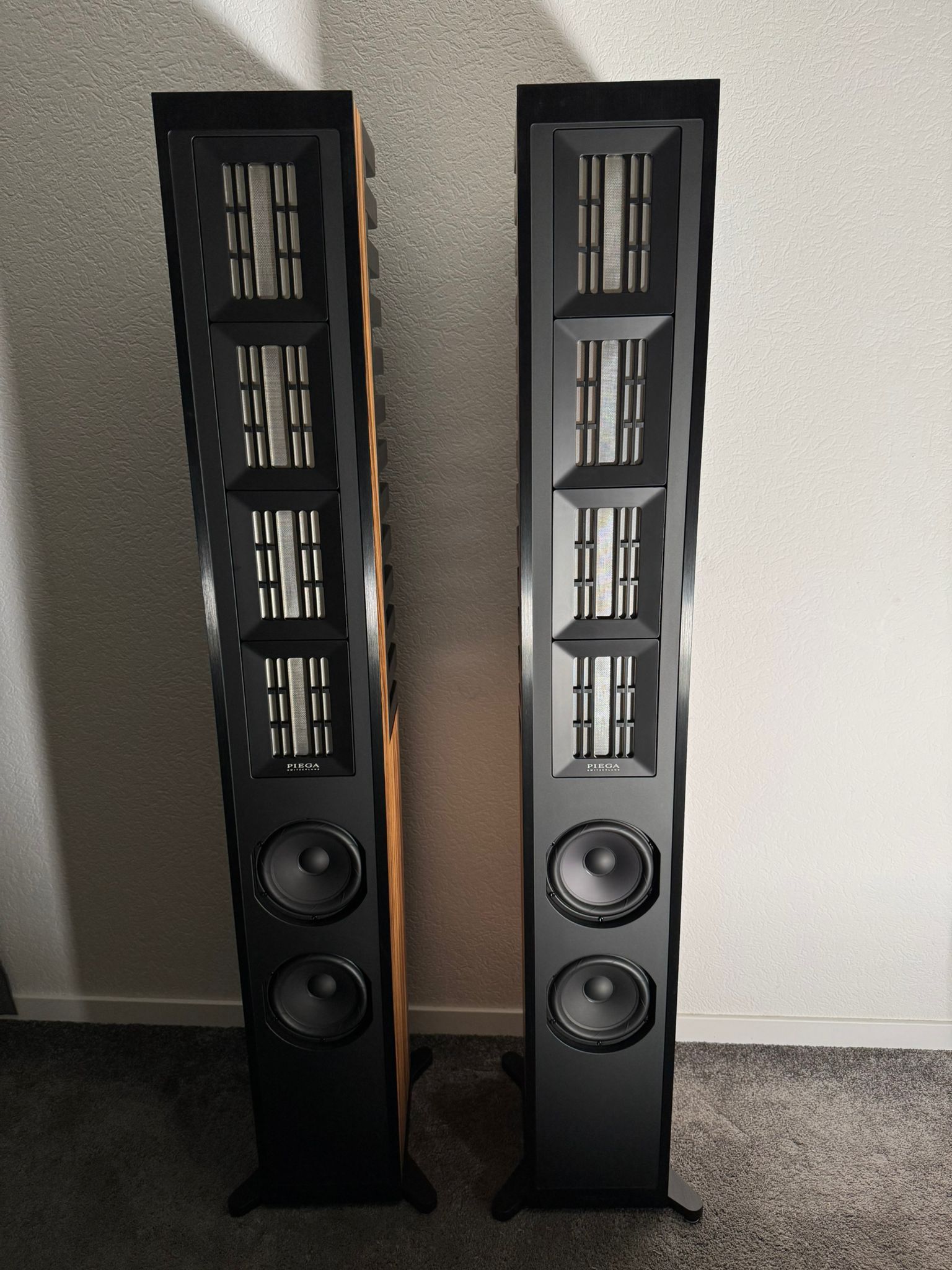 Piega Master Line Source 3 MLS3 speakers in zebrano ex ...