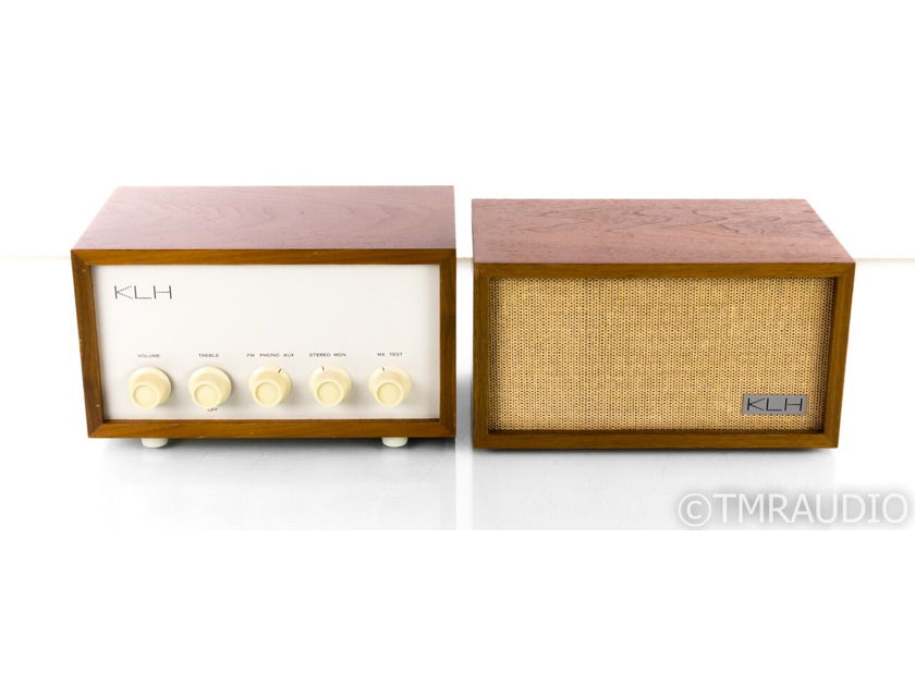 KLH Model 13 Vintage Stereo Preamplifier w/ Speaker; Walnut Cabinet; Kloss (22755)