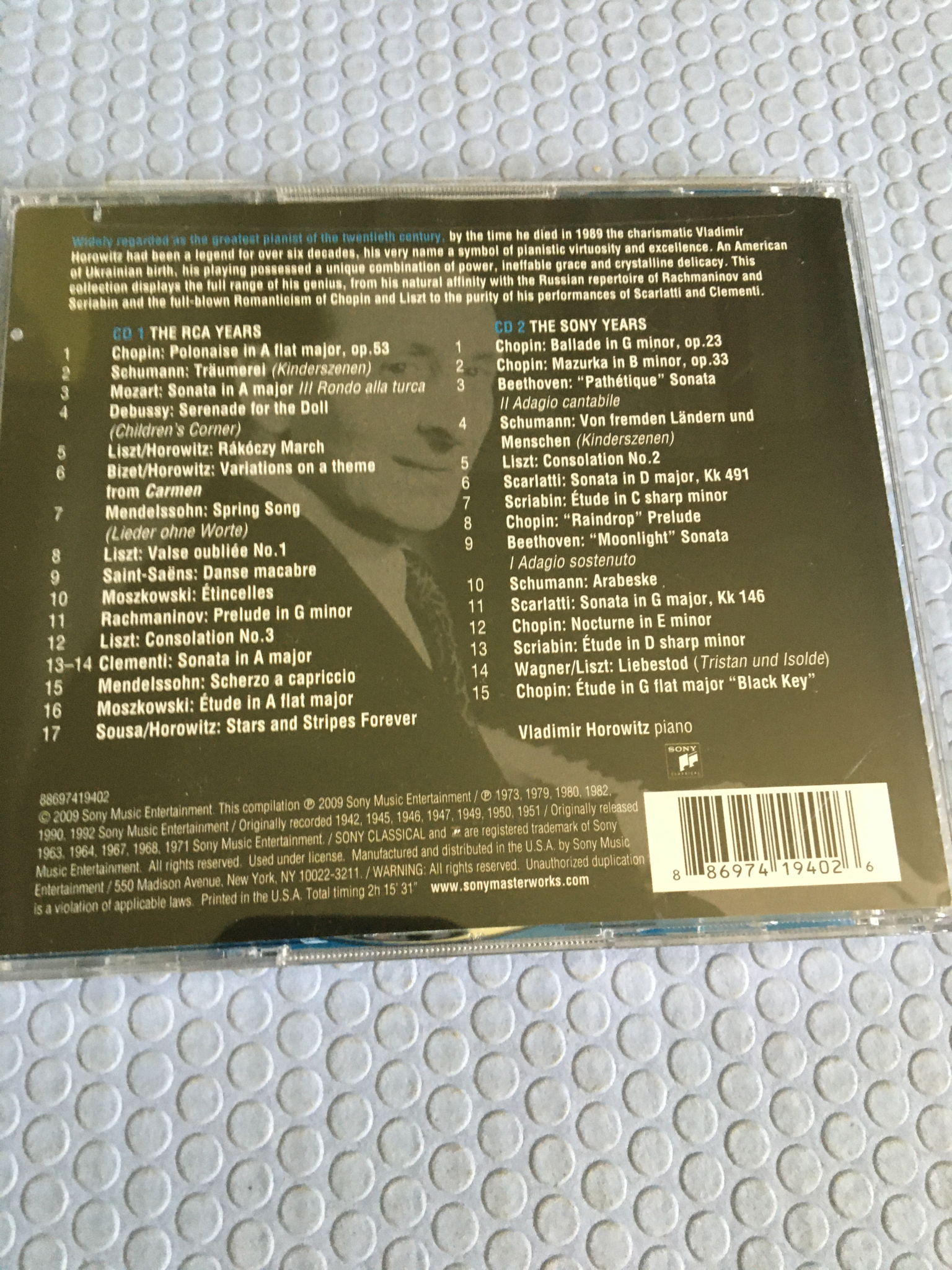 Vladimir Horowitz  The Essential double cd set 2009 sony 3